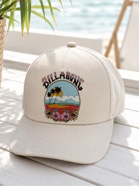 Billabong Cream Tropical Trucker Hat | Adjustable